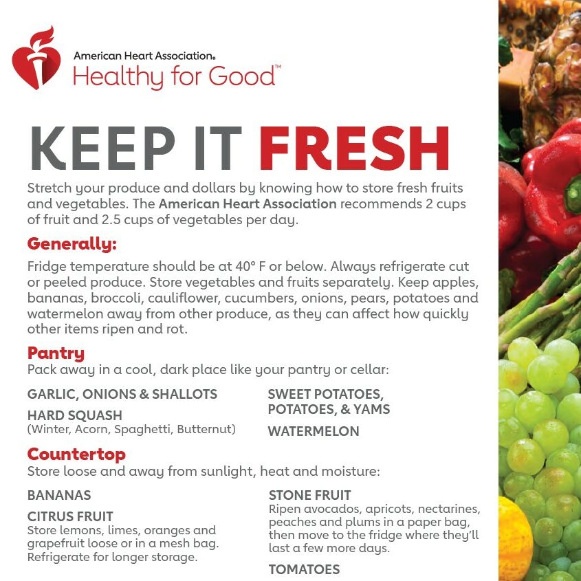 Keep food fresh infographic