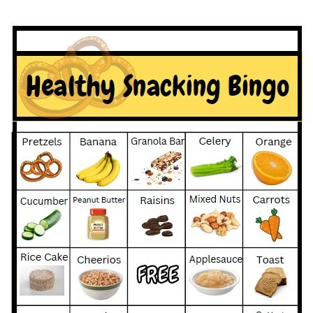 Healthy Snacking Bingo Game